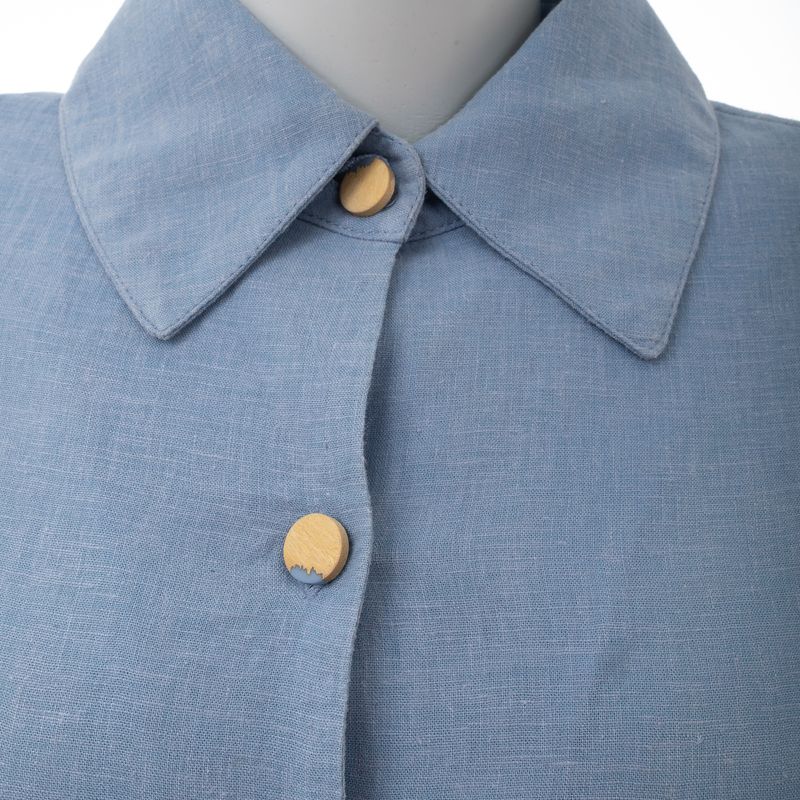 Vestido-Cris-Barros-Chemise-Linho-Azul