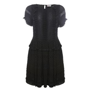 Vestido Red Valentino Babado Preto