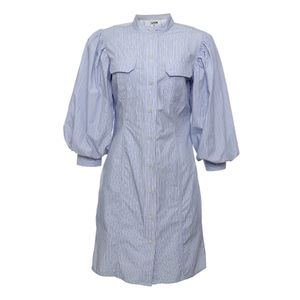 Vestido Ganni Listrado Azul