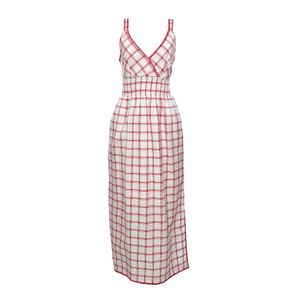 Vestido Mixed Xadrez Branco e Vermelho