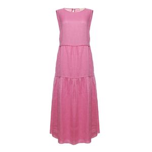 Vestido Cris Barros Linho Rosa