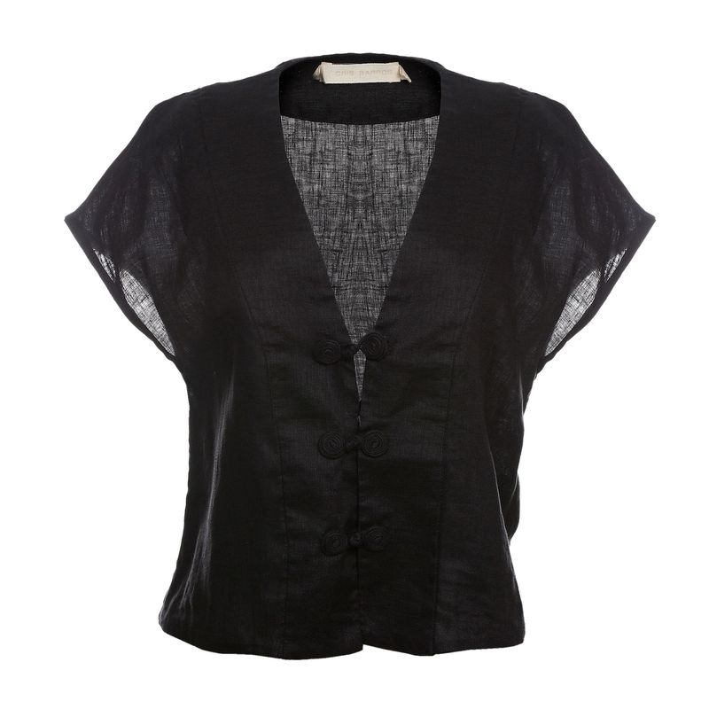 Blusa-Cris-Barros-Linho-Preto