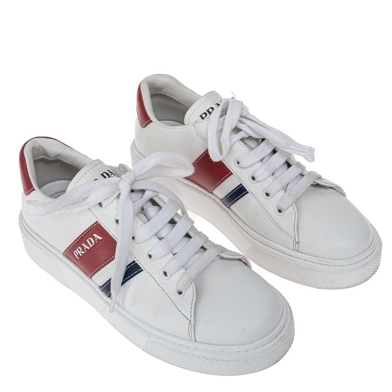 Tenis-Prada-Couro-Tricolor