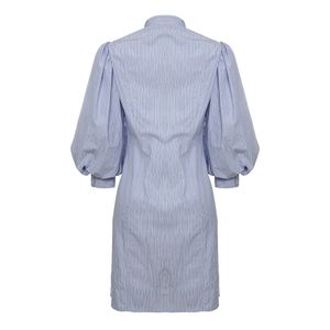 Vestido Ganni Listrado Azul
