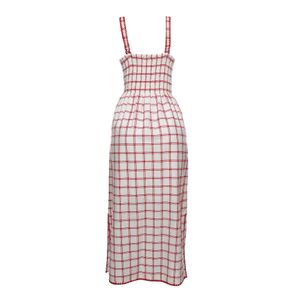 Vestido Mixed Xadrez Branco e Vermelho