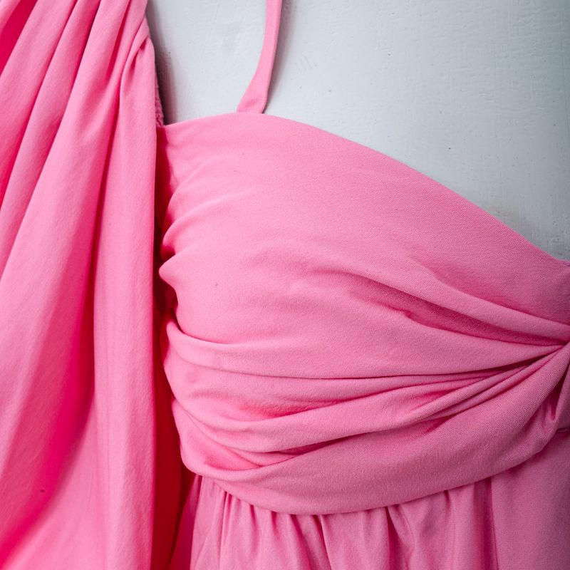 Vestido-Cris-Barros-Manga-Bufante-Rosa