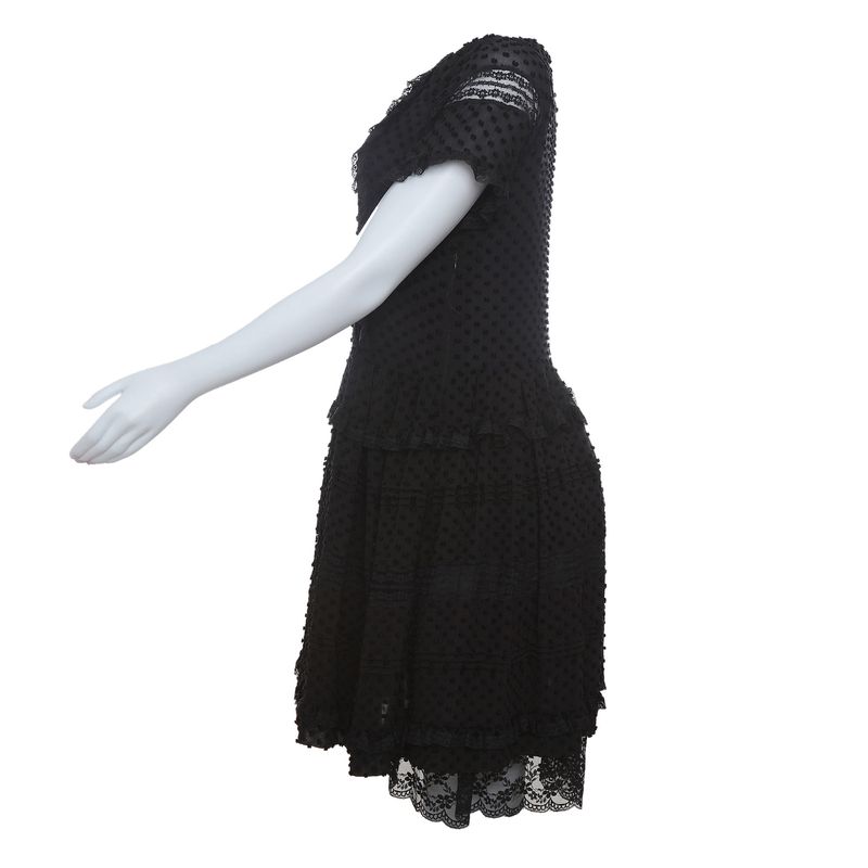 Vestido-Red-Valentino-Babado-Preto