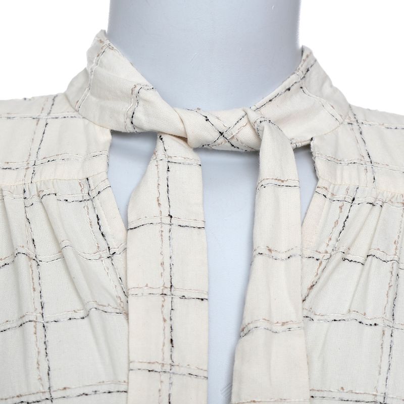 Vestido-Gaitee-Quadriculado-Bege