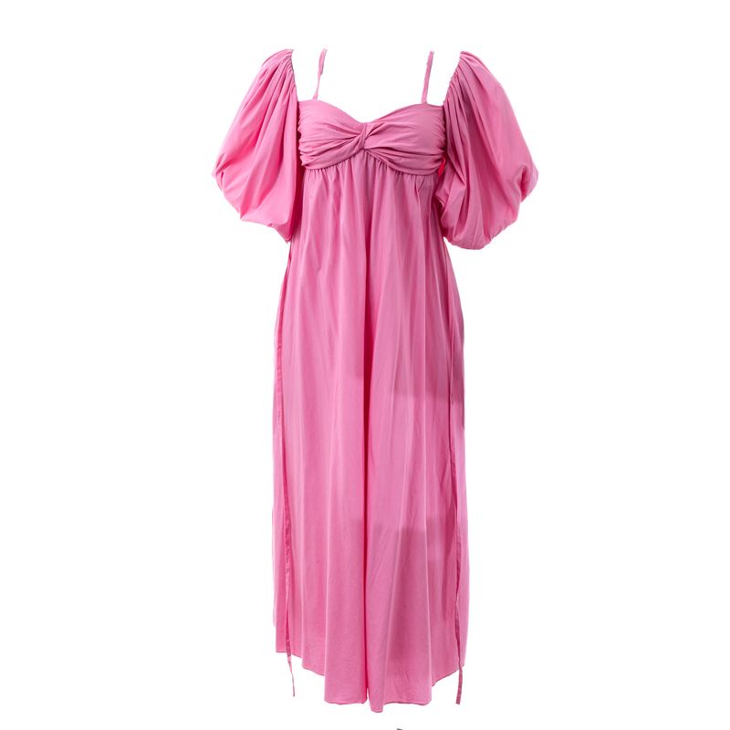 Vestido-Cris-Barros-Manga-Bufante-Rosa
