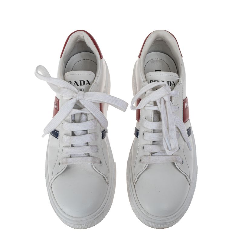 Tenis-Prada-Couro-Tricolor