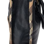 Bolsa-Burberry-Tote-Couro-e-Tecido-Preta