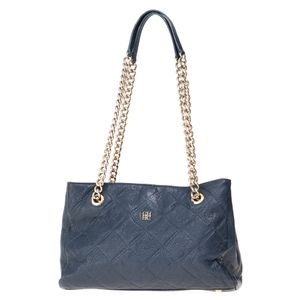 Bolsa Carolina Herrera Alça Corrente Couro Azul