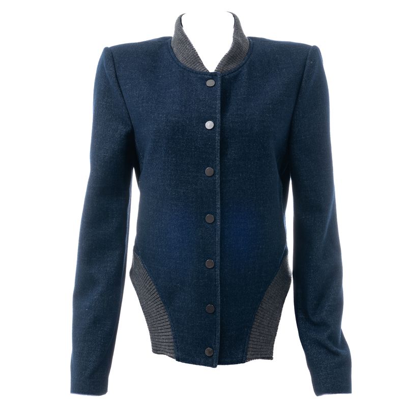 Jaqueta-BCBG-Max-Azria-Tecido-Azul-Marinho-e-Verde