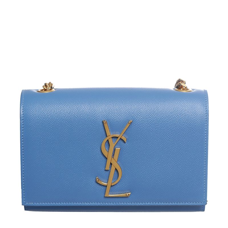 Bolsa-Saint-Laurent-Kate-Pequena-Couro-Azul