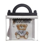 Bolsa-Moschino-Transparente-Alca-Preta
