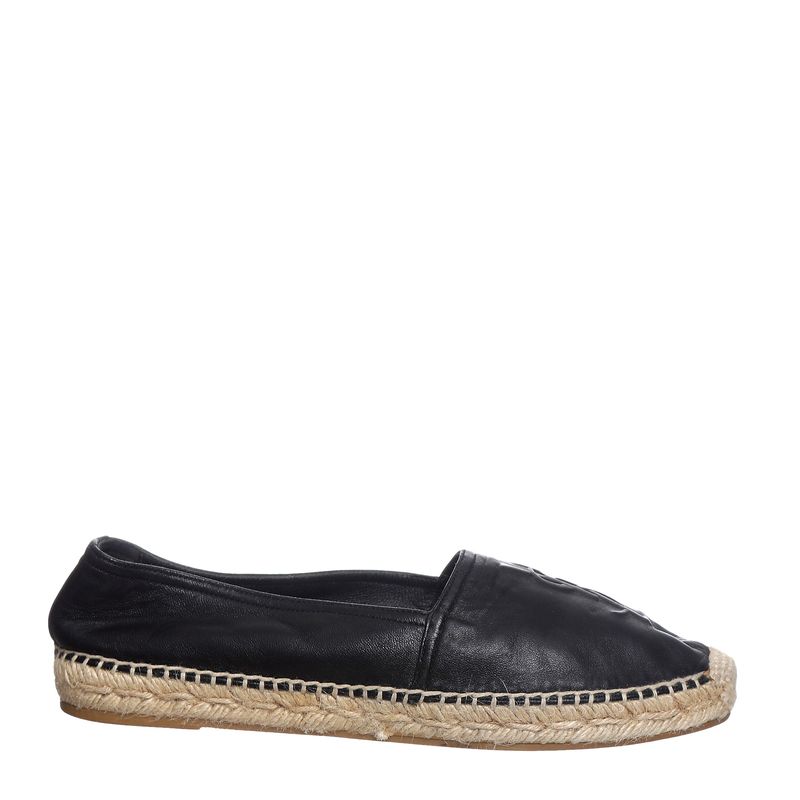 Espadrille-Saint-Laurent-Couro-Preta