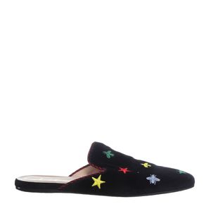 Sapato Gucci Mule Princetown Veludo Bordado