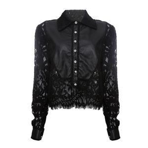 Camisa Andrea Bogosian Renda Preta