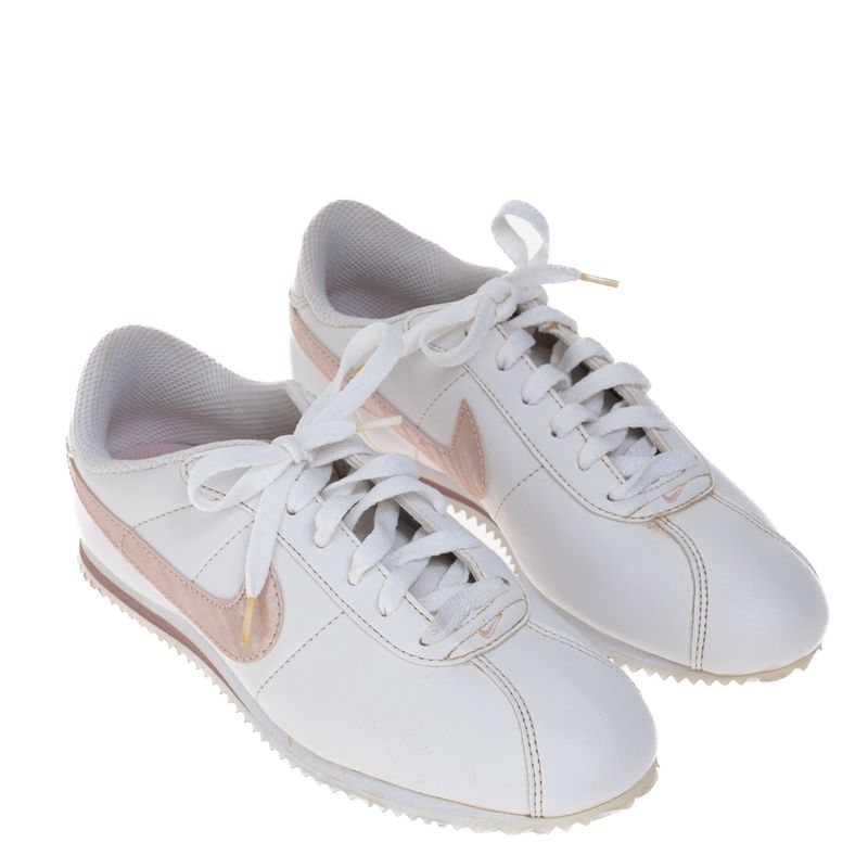Tenis-Nike-Cortez-Vintage-Branco-e-Rosa
