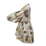 Vestido-Nammos-Bordado-Curto-Dourado