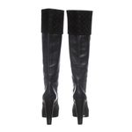 Bota-Louis-Vuitton-Cano-Alto-Couro-Preta