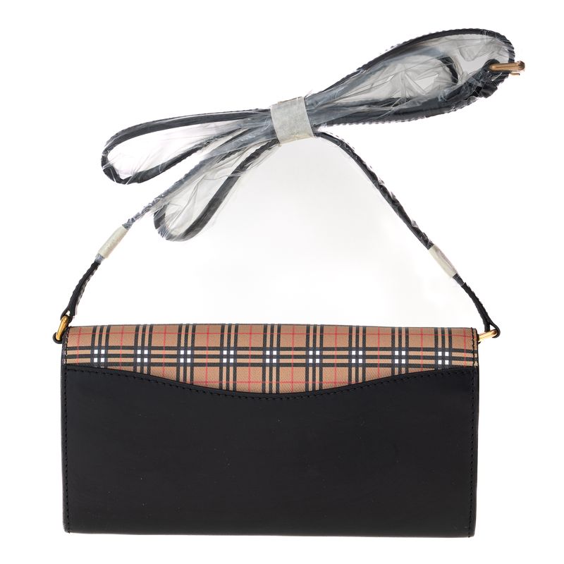 Bolsa-Burberry-WOC-Henley-House-Check-e-Couro-Preto