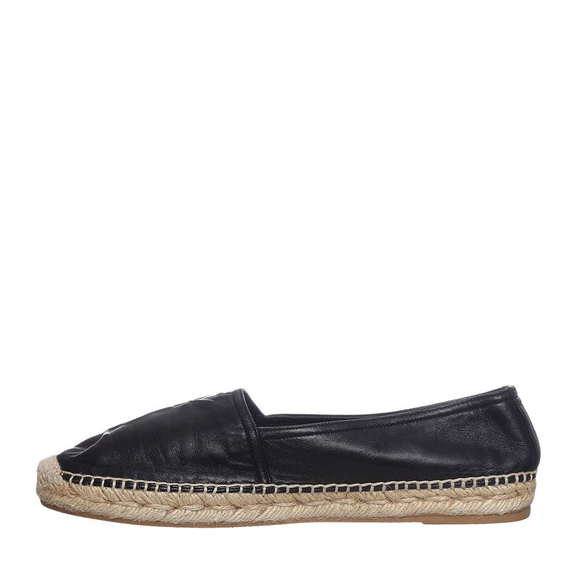 Espadrille-Saint-Laurent-Couro-Preta