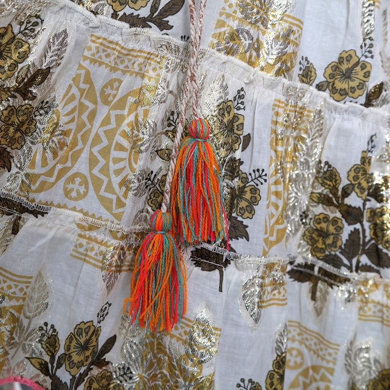 Vestido-Nammos-Bordado-Curto-Dourado