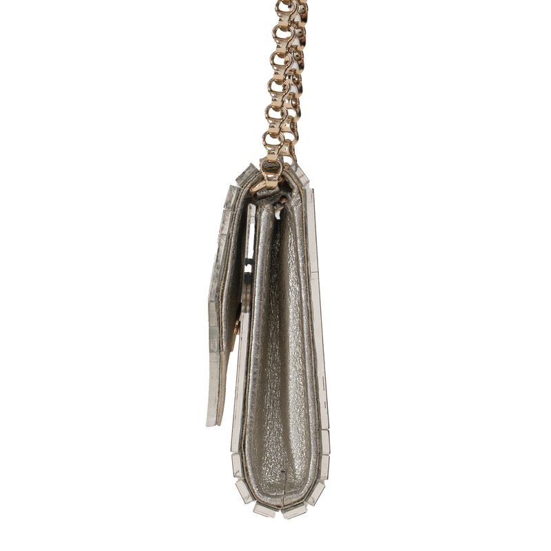 Bolsa-Jimmy-Choo-Clutch-Candy-Mini-Prateada