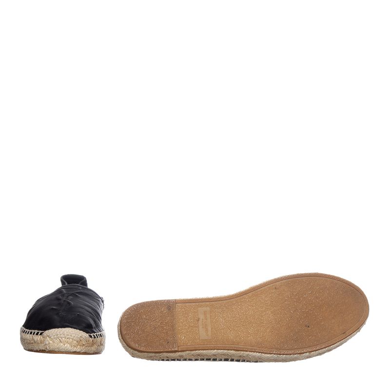 Espadrille-Saint-Laurent-Couro-Preta