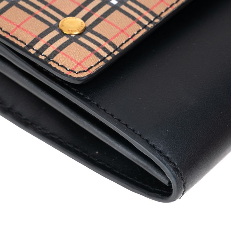 Bolsa-Burberry-WOC-Henley-House-Check-e-Couro-Preto