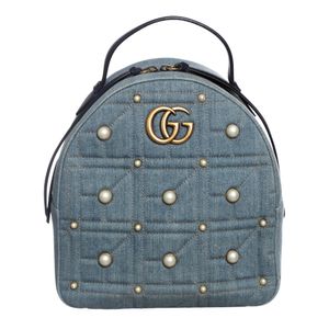 Mochilha Gucci Double G Marmont Jeans