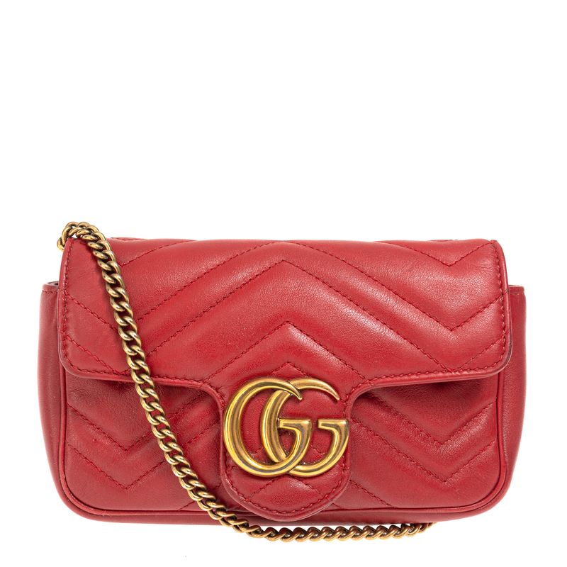 Bolsa-Gucci-GG-Marmont-Super-Mini-Vermelha