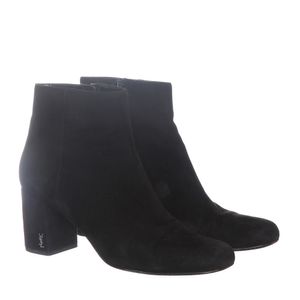Bota Saint Laurent Camurça Preta