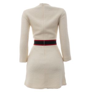 Vestido Maje Tweed Creme
