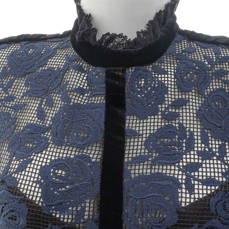 Vestido-Sandro-Rosas-Marinho