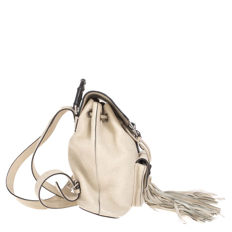 Mochila-Gucci-Mini-Bamboo-Creme