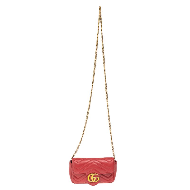 Bolsa-Gucci-GG-Marmont-Super-Mini-Vermelha
