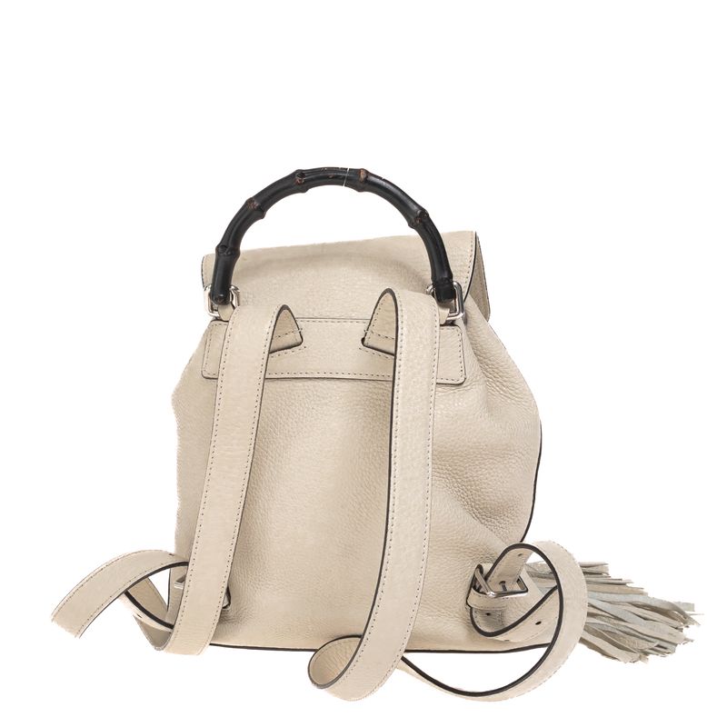 Mochila-Gucci-Mini-Bamboo-Creme