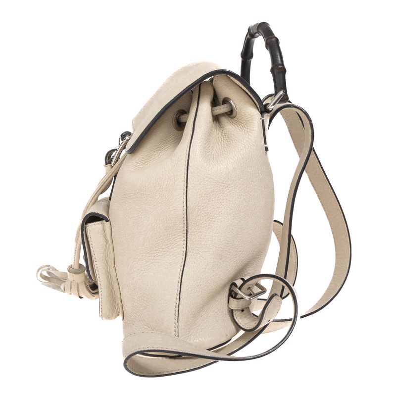 Mochila-Gucci-Mini-Bamboo-Creme