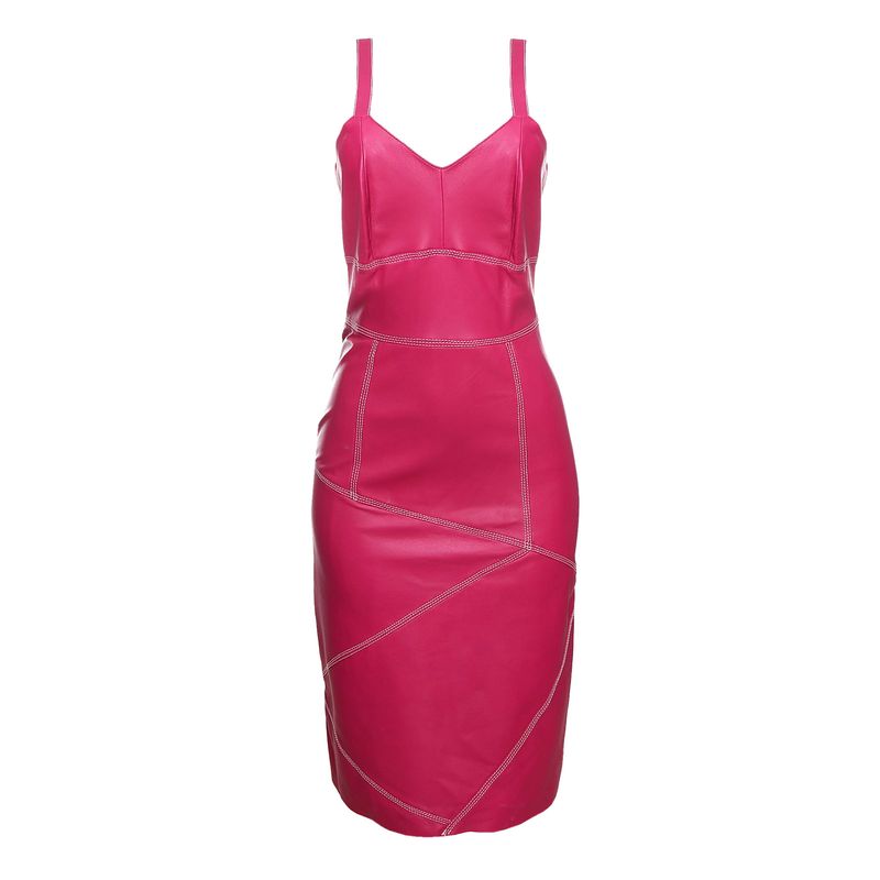 Vestido-Patricia-Motta-em-Couro-Rosa