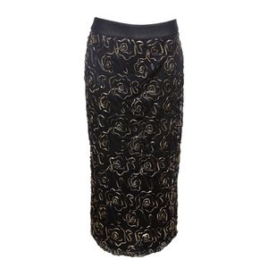 Saia Allmost Vintage Flores Preto