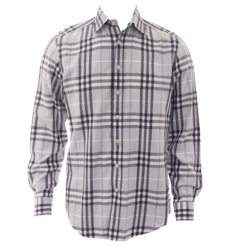 Camisa-Burberry-Xadrez-Azul