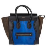 Bolsa-Celine-Luggage-Pelo-Azul-Marrom-e-Preta