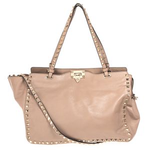 Bolsa Valentino Garavani Tote Rockstud Bege