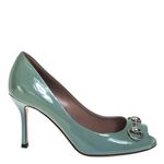 Sapato-Gucci-Peep-Toe-Horsebit-Verde