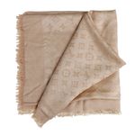 Echarpe-Louis-Vuitton-Monogram-Bege