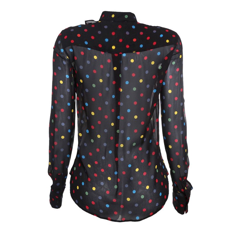 Camisa-Preta-e-Poa-Colorido