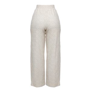 Calça Lolitta Texturizada Creme