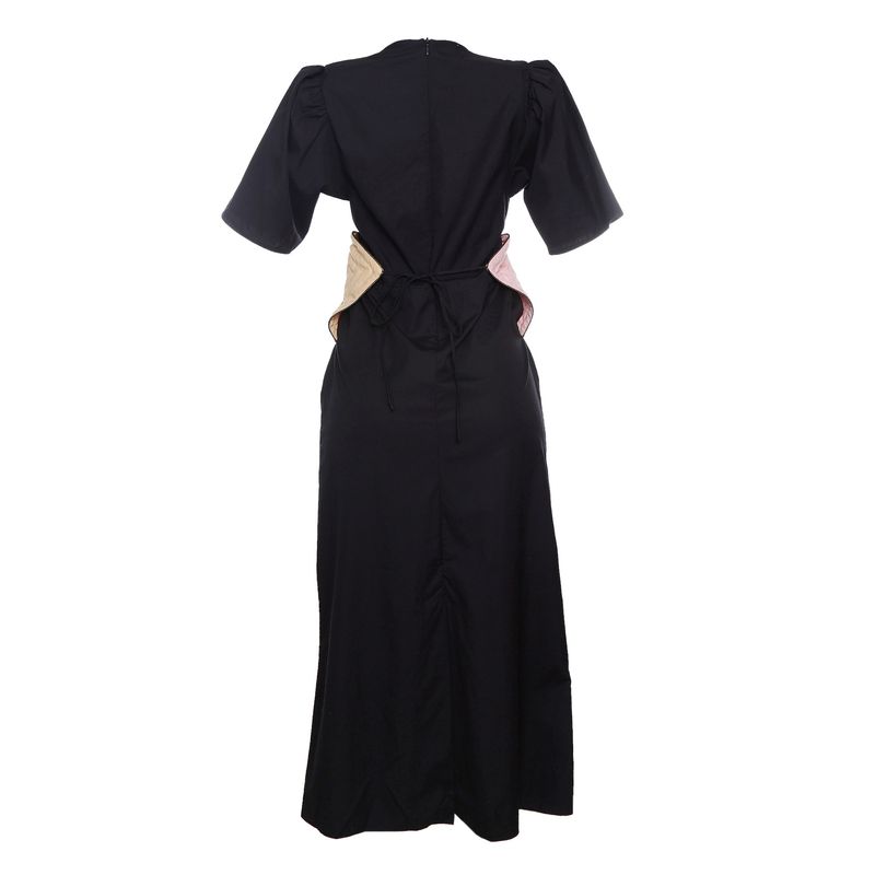 Vestido-Cris-Barros-com-Detalhe-na-Cintura-Preto
